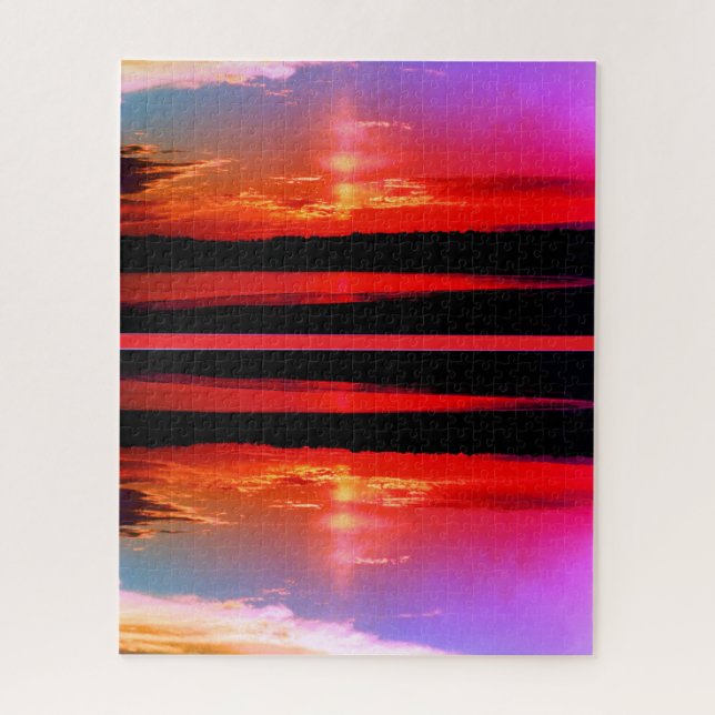 Puzzle Œuvre d'art du reflet du coucher de soleil (Vertical)