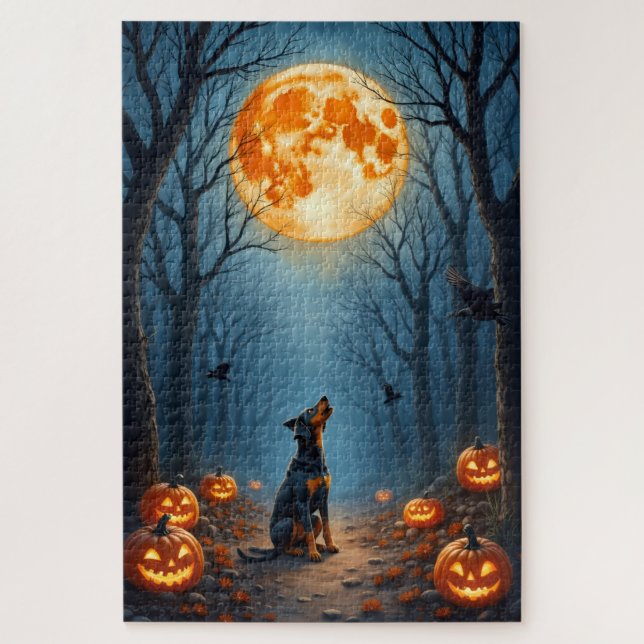 Puzzle Œuvre d'art Halloween de Bluetick Coonhound en for (Vertical)