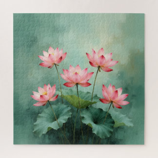 Puzzle Œuvre d'art Lotus Rose