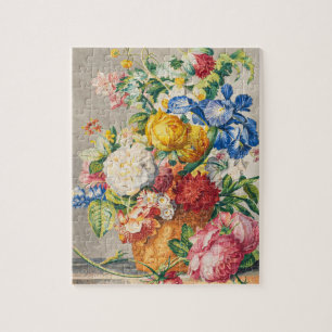 Puzzle Œuvre d'art murale florale botanique pastel élégan