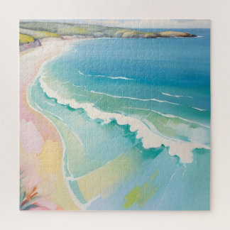 Puzzle Œuvre d'art vue de dessus du littoral