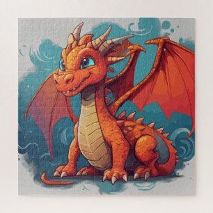 Puzzle OEuvre rouge dragon