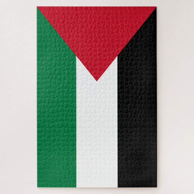 Puzzle officiellement le drapeau de l'État de Palestine (Vertical)