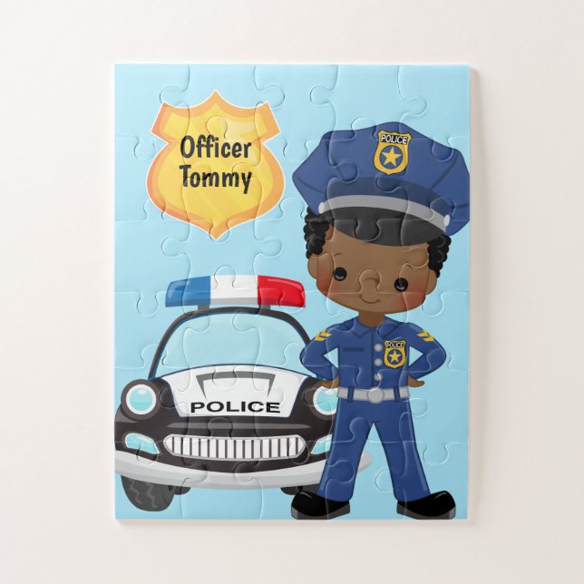 Puzzle Officier de police et enfants de patrouille (Vertical)
