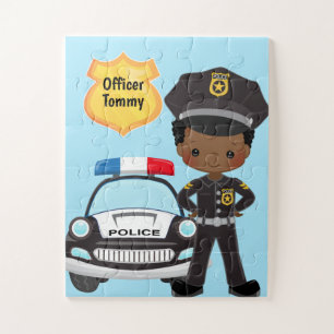 Puzzle Officier de police personnalisé et voiture de pat