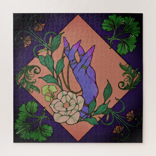 Puzzle "Offre de minuit" - Main botanique et fleurs (Vertical)