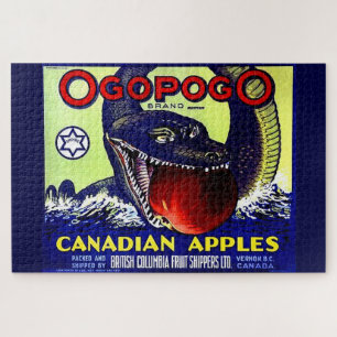 Puzzle Ogopogo étiquette de caisses de fruits canadiens d