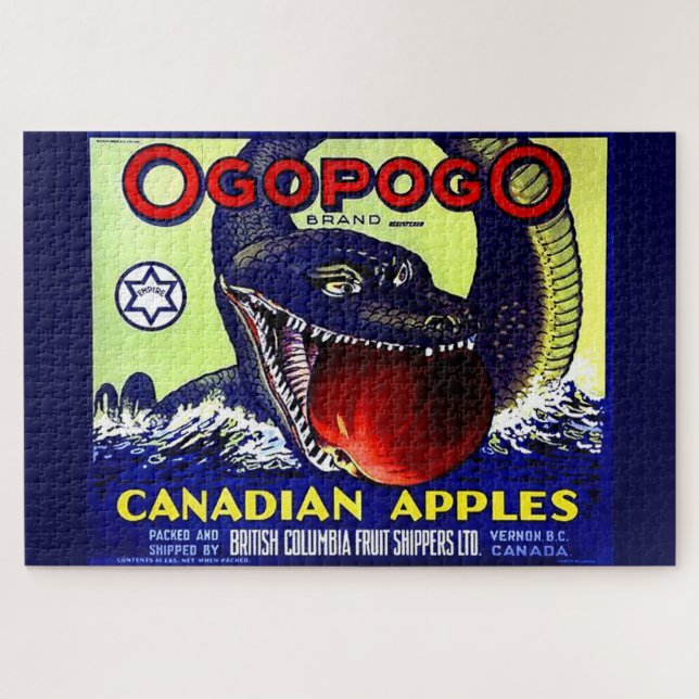 Puzzle Ogopogo étiquette de caisses de fruits canadiens d (Horizontal)