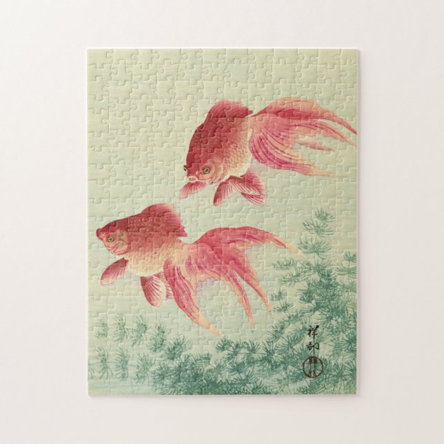 Puzzle Ohara Koson, Viltail Goldfish - Art japonais (Vertical)