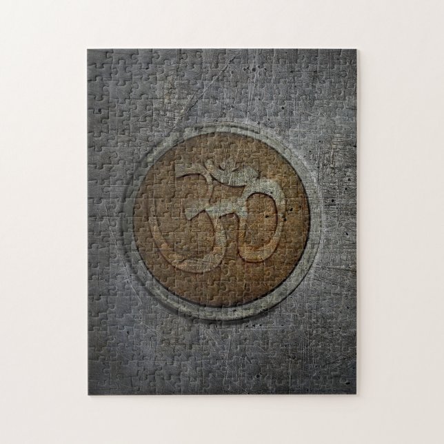 Puzzle Ohm Sign Puzzle. La Spiritualité Rencontre La Tête (Vertical)