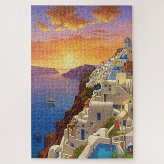 Puzzle Oia, Santorin, Grèce Art (Vertical)
