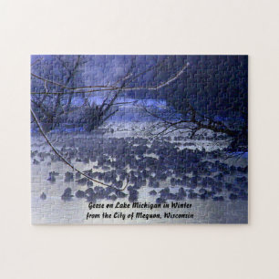 Puzzle Oies d'hiver sur le lac Michigan, Mequon dans le W