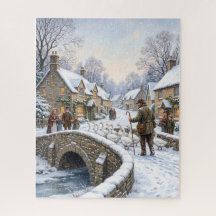 Oies du village victorien à Noël