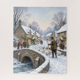 Puzzle Oies du village victorien à Noël