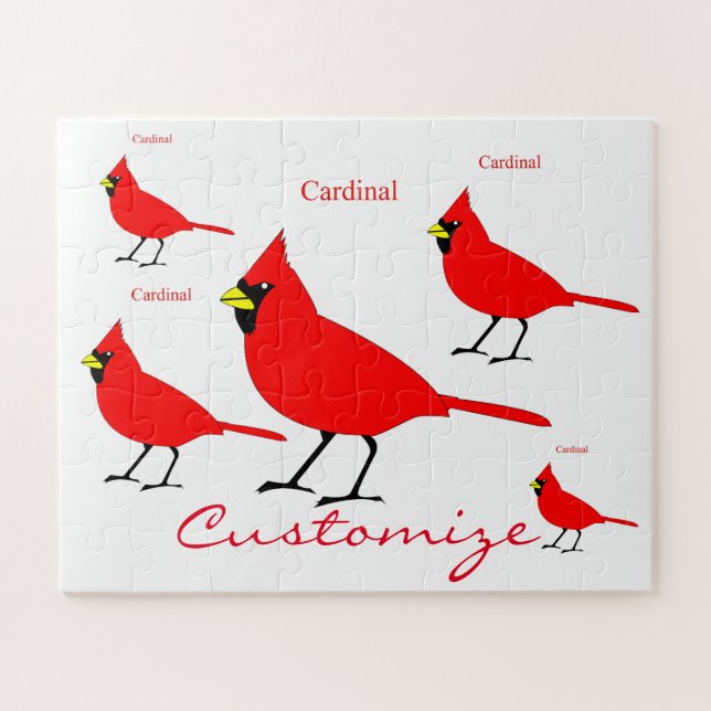 Puzzle Oiseau cardinal rouge Thunder_Cove (Horizontal)