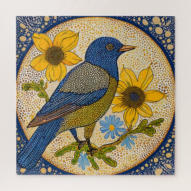 Puzzle Oiseau coloré  (Vertical)