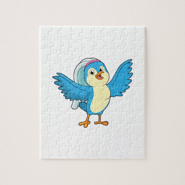 Puzzle Oiseau comme mariée avec voile (Vertical)