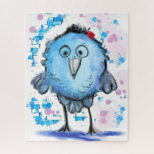 Puzzle Oiseau drôle - Aquarelle - Mignonne