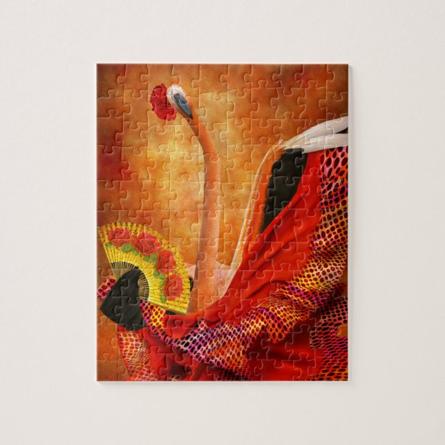 Puzzle Oiseau - Flamant - Danseur de Flamengo (Vertical)