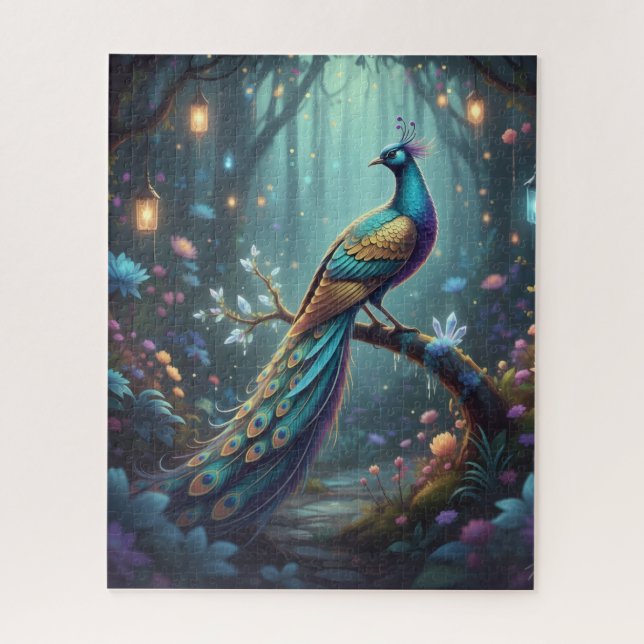 Puzzle Oiseau Mystique Majestueux dans la Forêt Enchantée (Vertical)