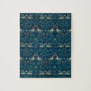 Puzzle Oiseau par William Morris, textile artistique de j