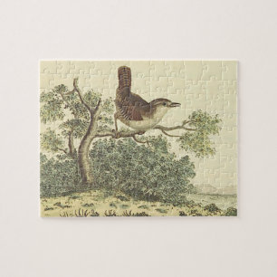 Puzzle Oiseau perché sur une branche d'arbre (aspect Vint