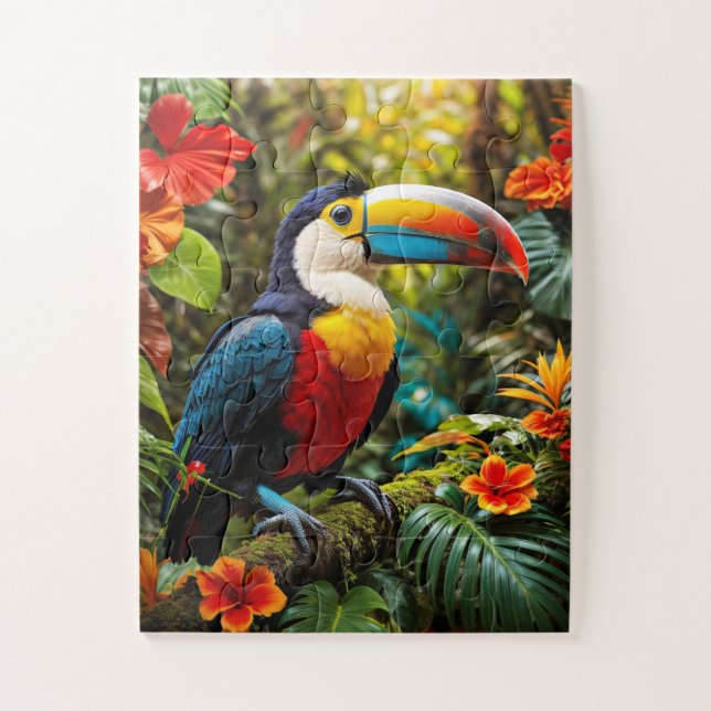 Puzzle Oiseau Toucan coloré (Vertical)
