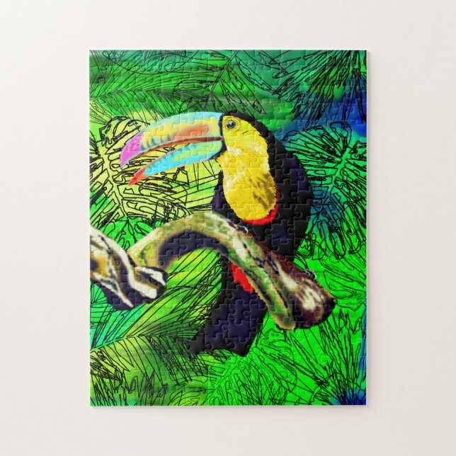 Puzzle Oiseau Toucan - Nature exotique - (Vertical)