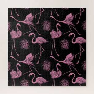 Puzzle Oiseaux Abstraits : Motif de mode monochrome