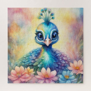Puzzle Oiseaux arc-en-ciel Peacock 1
