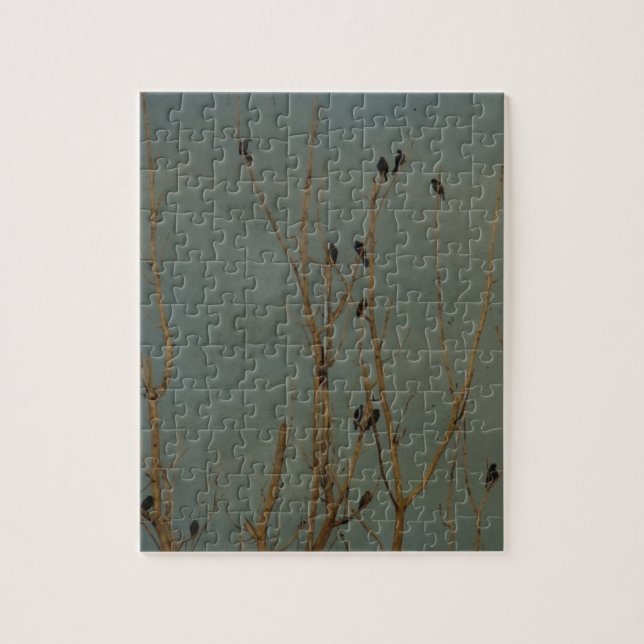 Puzzle Oiseaux dans un arbre, Grunge (Vertical)