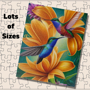 Puzzle Oiseaux de Humming sur les fleurs d'Orange