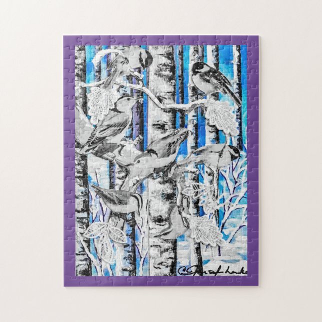 Puzzle Oiseaux d'hiver (Vertical)