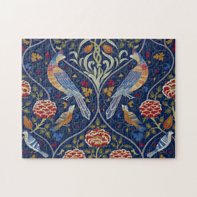 Puzzle Oiseaux et fleurs, William Morris (Horizontal)