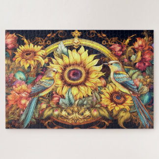Puzzle Oiseaux et Tournesols