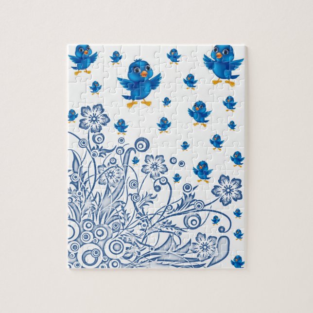 puzzle oiseaux noirs tout le monde (Vertical)