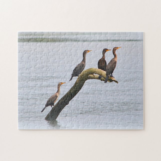 Puzzle Oiseaux Sur Le Bruant Du Bois Dérivé (Horizontal)