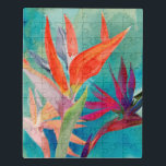 Puzzle Oiseaux vivants du paradis<br><div class="desc">"Vivid Birds of Paradise" par Jennifer Paxton Parker. Caractéristiques Oiseaux de Paradis fleurs dans des couleurs vives et vives.</div>