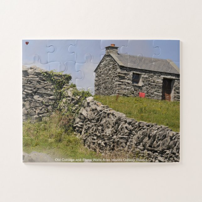 Puzzle Old Cottage and Stone Walls Galway Irlande. (Horizontal)