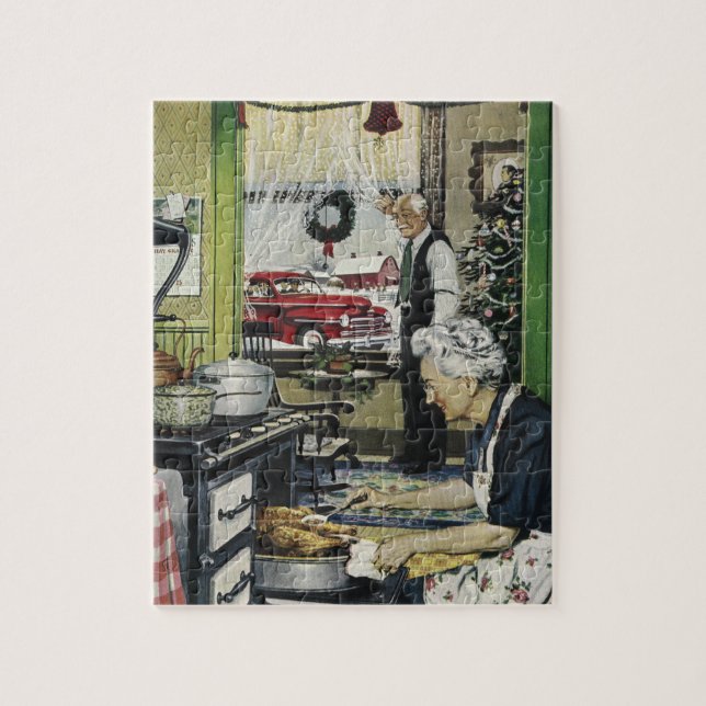 Puzzle Old Fashioned Vintage Home Kitchen Christmas (Vertical)