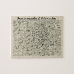 Puzzle Old Map Of Paris