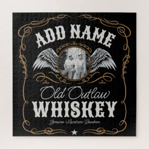 Puzzle  Old Moonshine Whiskey Label ADD PHOTO Family Name