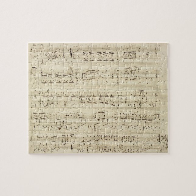 Puzzle Old Music Notes (Horizontal)