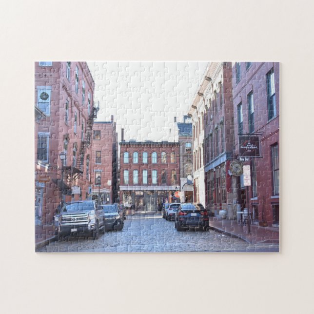 Puzzle Old Port Portland ME Maine rue Cobblestone (Horizontal)
