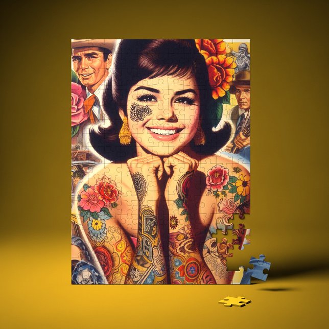 Puzzle Old School Tattooed Girl (Créateur téléchargé)