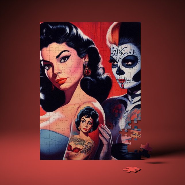 Puzzle Old School Tattooed Pin-ups (Créateur téléchargé)