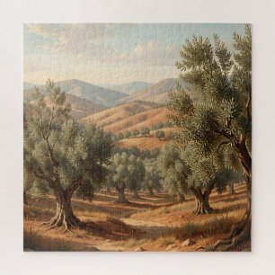 Puzzle Oliveraie Collines ondoyantes Campagne toscane
