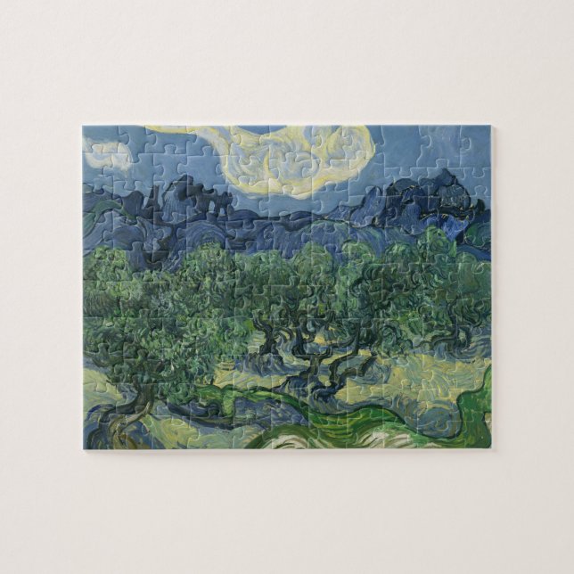 Puzzle Oliviers de Van Gogh avec les Alpilles (Horizontal)