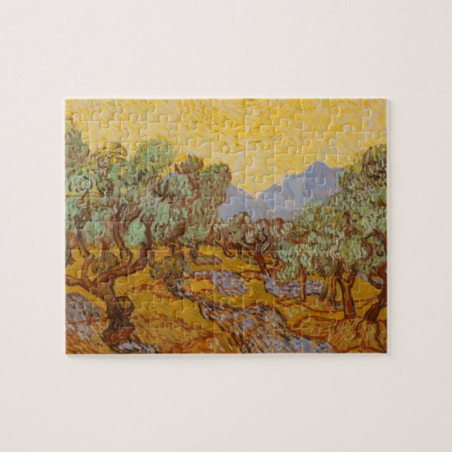 Puzzle Oliviers de Van Gogh Soleil Jaune Ciel (Horizontal)