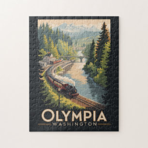 Puzzle Olympia illustration de voyage art vintage Washing